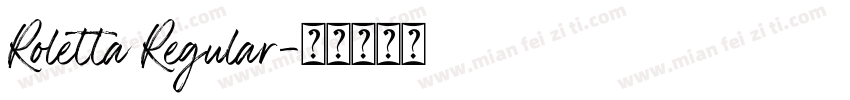 Roletta Regular字体转换